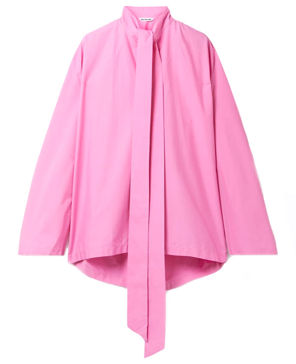 Oversized Tie-neck Blouse - Balenciaga